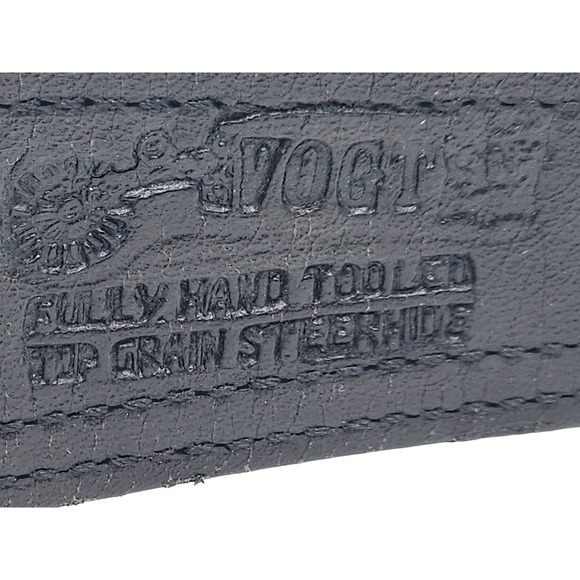 Vogt Belt Steerhide Leather Sterling Buckle Western Conchos Southwest Style 32 - Picture 6 of 16